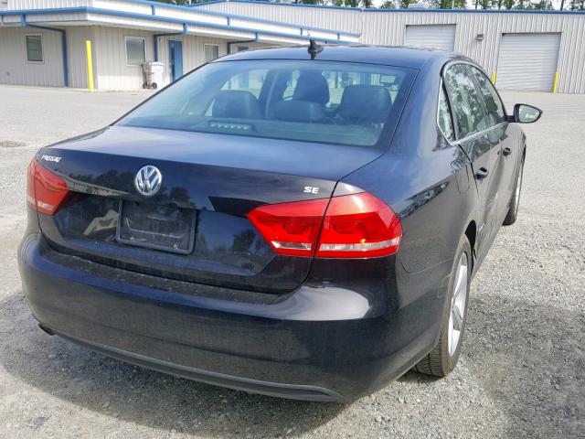 1VWBP7A38CC008689 - 2012 VOLKSWAGEN PASSAT SE BLACK photo 4