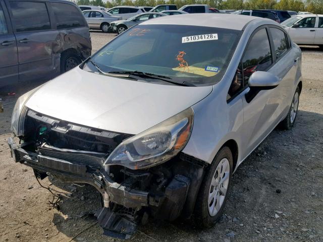 KNADN4A36D6302489 - 2013 KIA RIO EX SILVER photo 2