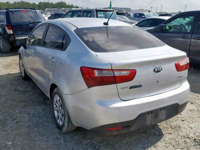 KNADN4A36D6302489 - 2013 KIA RIO EX SILVER photo 3