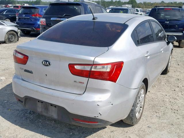 KNADN4A36D6302489 - 2013 KIA RIO EX SILVER photo 4