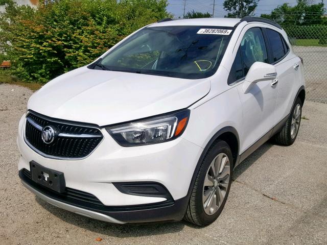 KL4CJASB0JB716119 - 2018 BUICK ENCORE PRE WHITE photo 2