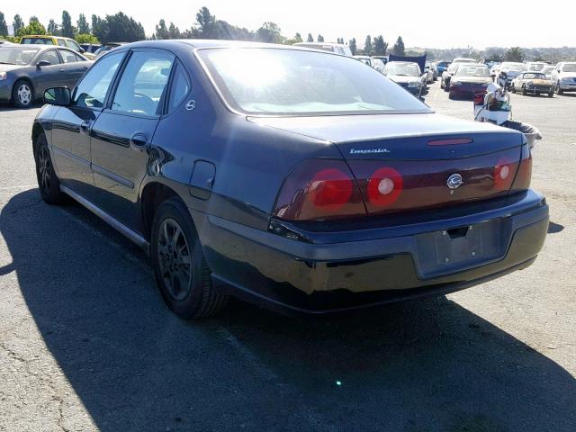 2G1WF52E339309382 - 2003 CHEVROLET IMPALA BLACK photo 3