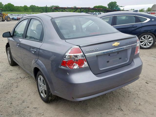 KL1TD5DE5AB130843 - 2010 CHEVROLET AVEO LS GRAY photo 3