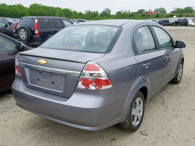 KL1TD5DE5AB130843 - 2010 CHEVROLET AVEO LS GRAY photo 4