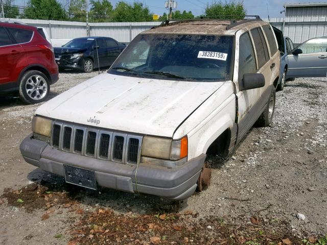 1J4FX58SXVC764995 - 1997 JEEP GRAND CHER WHITE photo 2