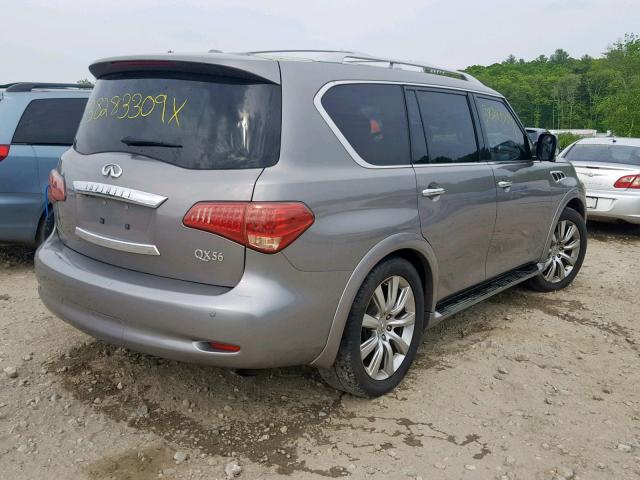 JN8AZ2NC8B9302888 - 2011 INFINITI QX56 GRAY photo 4