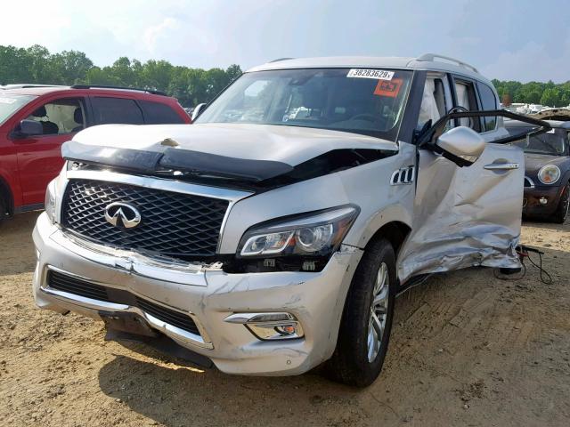 JN8AZ2NFXH9641817 - 2017 INFINITI QX80 BASE SILVER photo 2