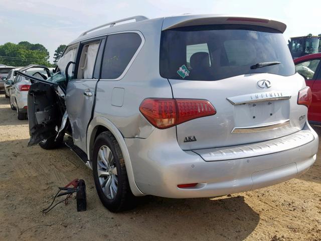 JN8AZ2NFXH9641817 - 2017 INFINITI QX80 BASE SILVER photo 3