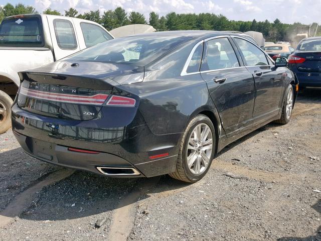 3LN6L2LU1ER830663 - 2014 LINCOLN MKZ HYBRID BLACK photo 4