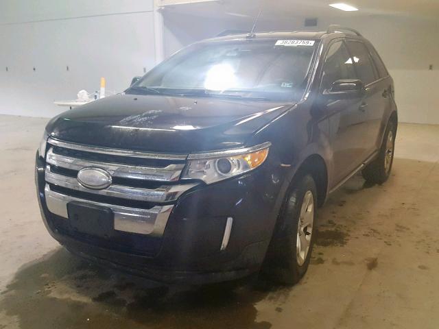 2FMDK3JC1DBA72461 - 2013 FORD EDGE SEL BLACK photo 2