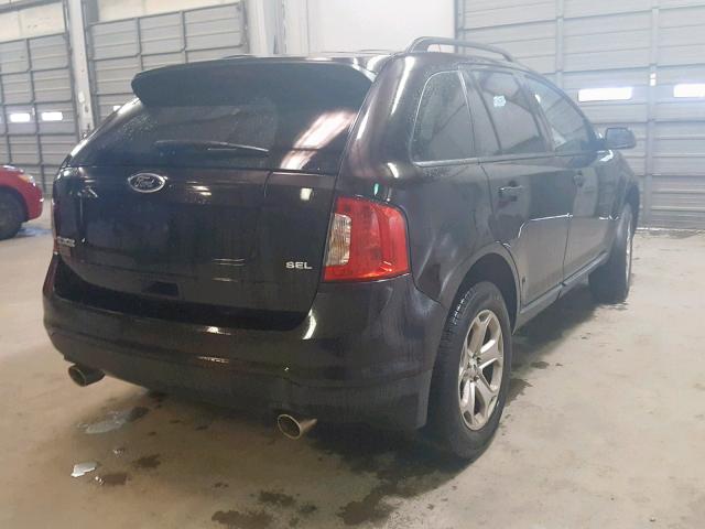 2FMDK3JC1DBA72461 - 2013 FORD EDGE SEL BLACK photo 4