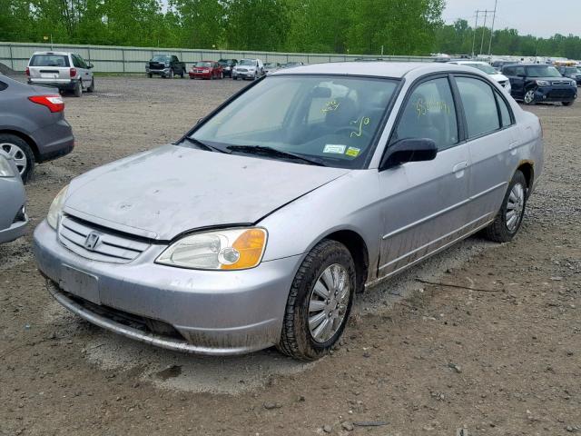 2HGES15573H537802 - 2003 HONDA CIVIC LX GRAY photo 2