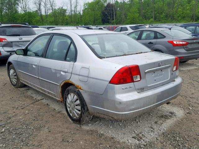 2HGES15573H537802 - 2003 HONDA CIVIC LX GRAY photo 3