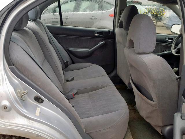 2HGES15573H537802 - 2003 HONDA CIVIC LX GRAY photo 6