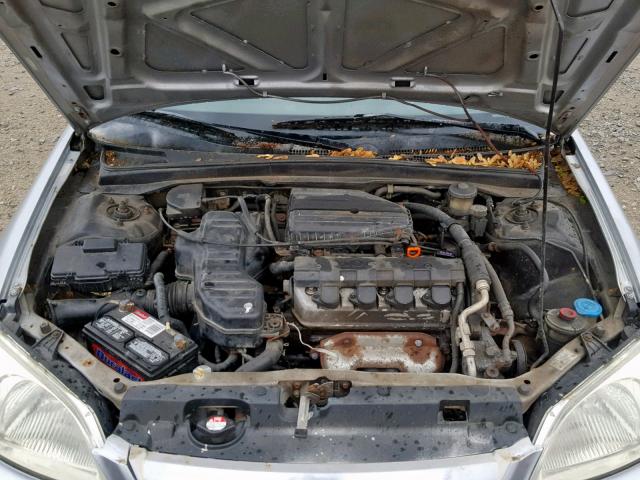 2HGES15573H537802 - 2003 HONDA CIVIC LX GRAY photo 7