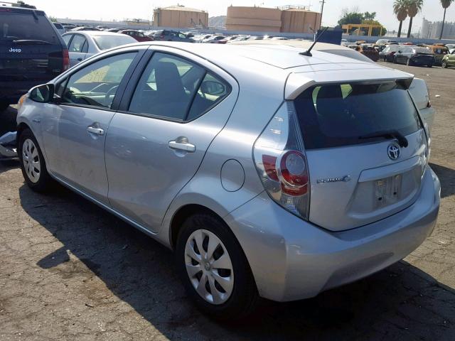 JTDKDTB36E1085806 - 2014 TOYOTA PRIUS C GRAY photo 3