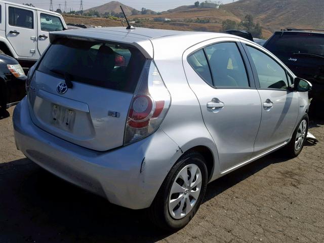 JTDKDTB36E1085806 - 2014 TOYOTA PRIUS C GRAY photo 4