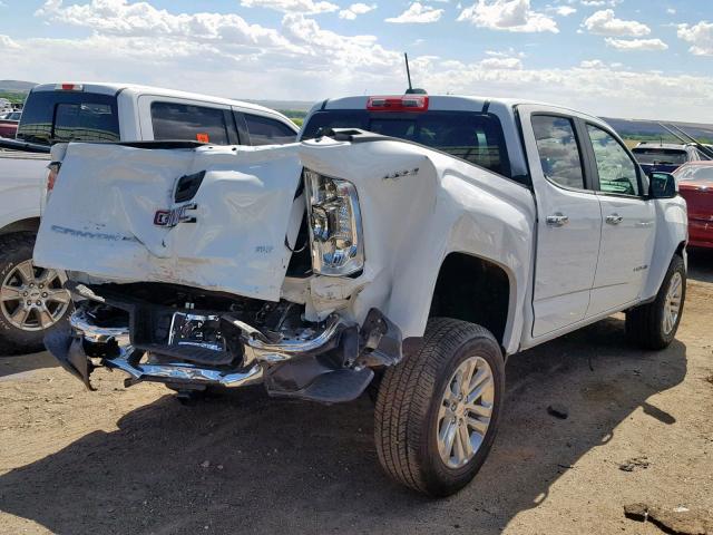 1GTG6DEN9J1302522 - 2018 GMC CANYON SLT WHITE photo 4