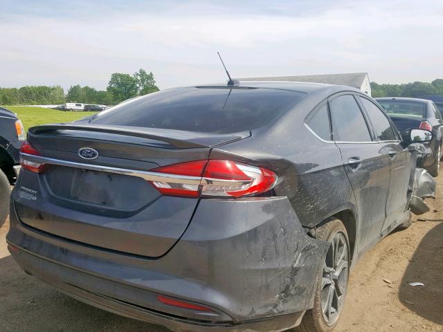 3FA6P0G78JR201984 - 2018 FORD FUSION S GRAY photo 4