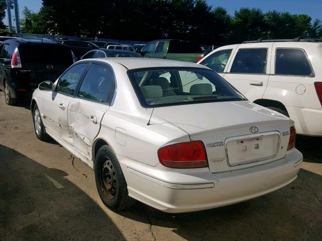 KMHWF25S73A890537 - 2003 HYUNDAI SONATA GL WHITE photo 3