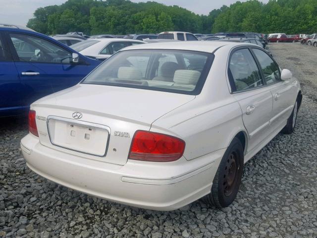 KMHWF25S73A890537 - 2003 HYUNDAI SONATA GL WHITE photo 4