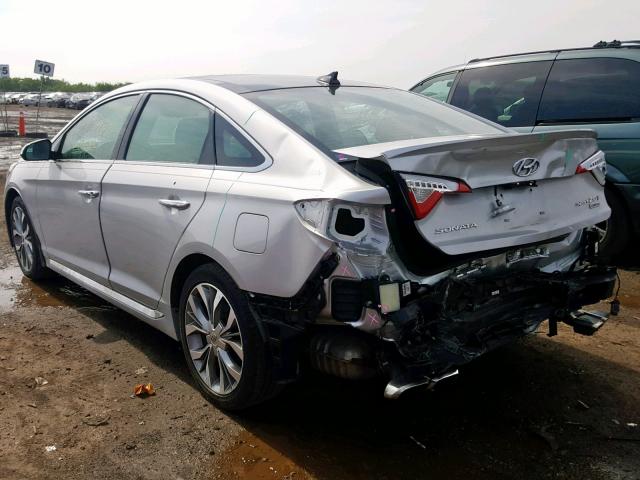 5NPE34AB8FH217716 - 2015 HYUNDAI SONATA SPO SILVER photo 3