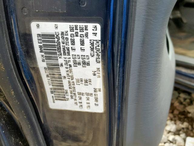 1D4GP45R25B207514 - 2005 DODGE CARAVAN SX BLUE photo 10