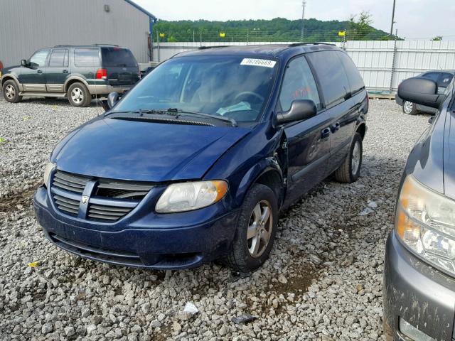 1D4GP45R25B207514 - 2005 DODGE CARAVAN SX BLUE photo 2