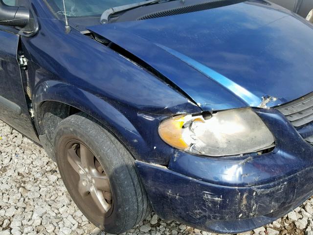 1D4GP45R25B207514 - 2005 DODGE CARAVAN SX BLUE photo 9