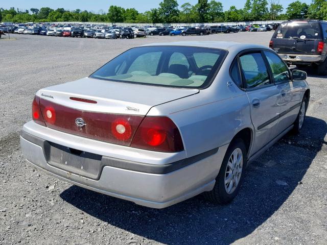 2G1WF52E639229137 - 2003 CHEVROLET IMPALA SILVER photo 4