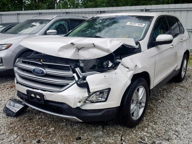 2FMPK4J96HBC09486 - 2017 FORD EDGE SEL WHITE photo 2