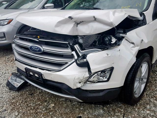 2FMPK4J96HBC09486 - 2017 FORD EDGE SEL WHITE photo 9