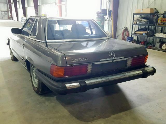 WDBBA45A5EA002289 - 1984 MERCEDES-BENZ 380 SL GRAY photo 3