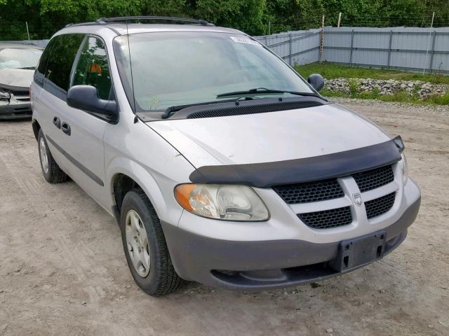 1B4GP25R42B532966 - 2002 DODGE CARAVAN SE SILVER photo 1