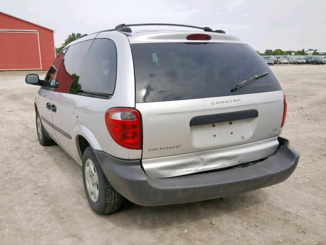 1B4GP25R42B532966 - 2002 DODGE CARAVAN SE SILVER photo 3