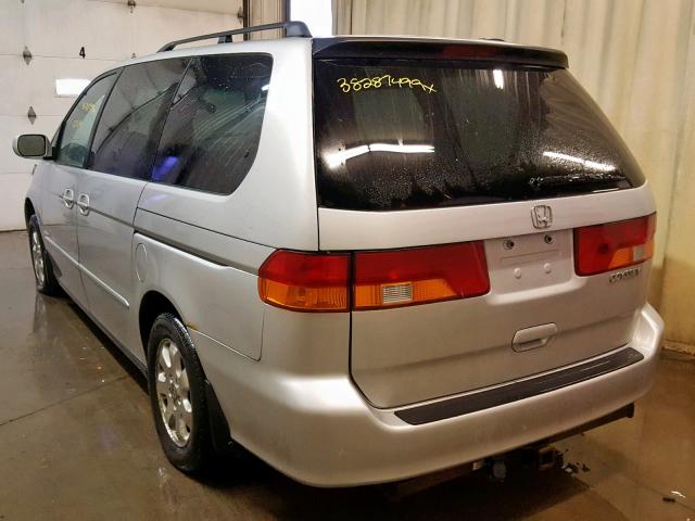 5FNRL18634B022367 - 2004 HONDA ODYSSEY EX SILVER photo 3