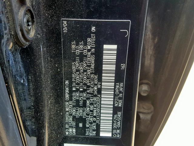 JTLKT324X50203054 - 2005 TOYOTA SCION XB 黑色 照片 10