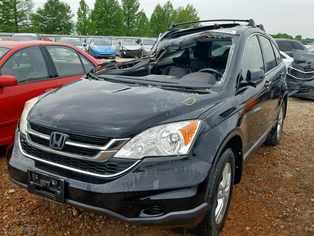 5J6RE4H71AL016431 - 2010 HONDA CR-V EXL BLACK photo 2