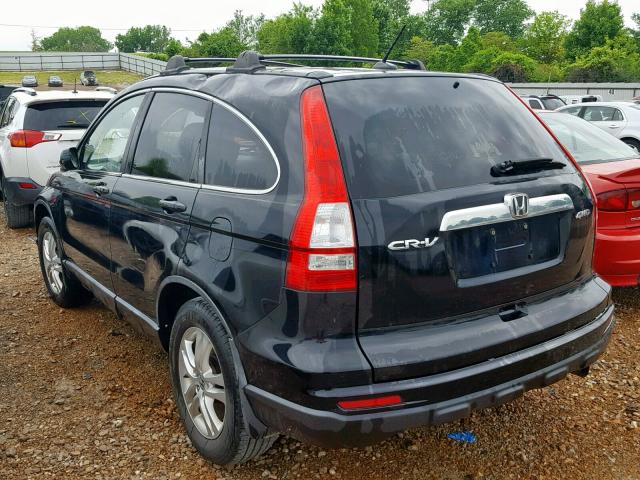 5J6RE4H71AL016431 - 2010 HONDA CR-V EXL BLACK photo 3