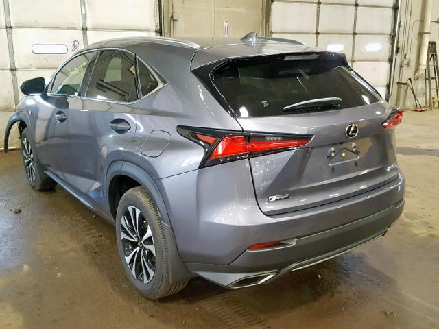 JTJBARBZXK2194742 - 2019 LEXUS NX 300 CHARCOAL photo 3