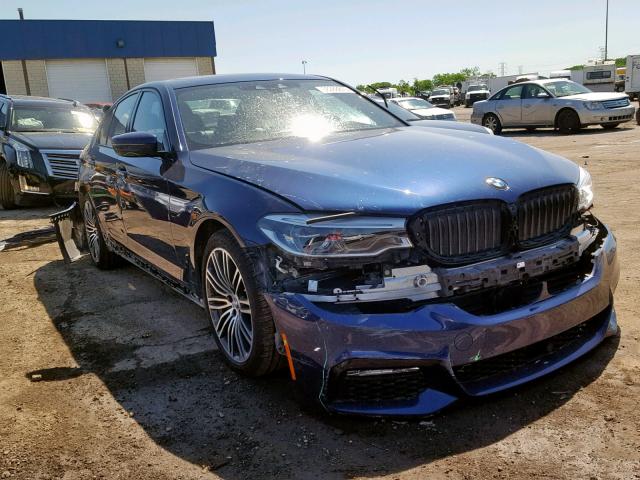 WBAJB1C5XJB084312 - 2018 BMW 530XE BLUE photo 1