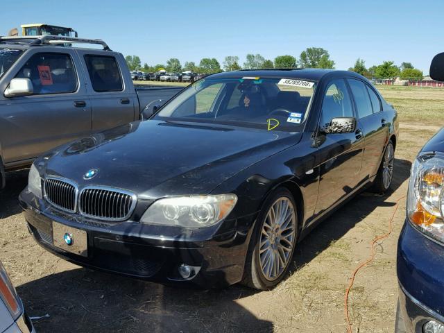 WBAHL83597DT10938 - 2007 BMW 750I BLACK photo 2