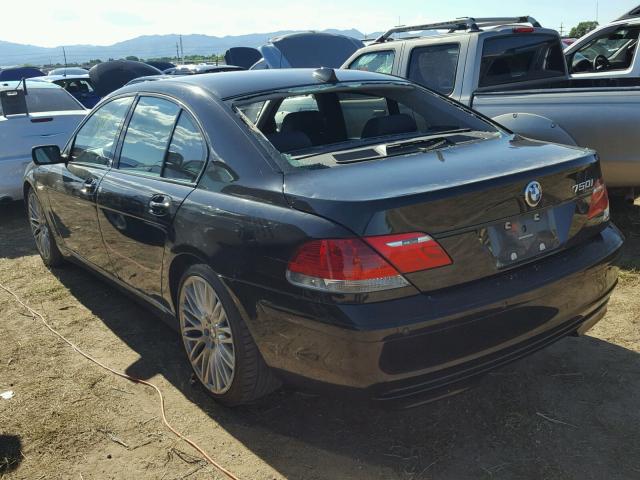 WBAHL83597DT10938 - 2007 BMW 750I BLACK photo 3