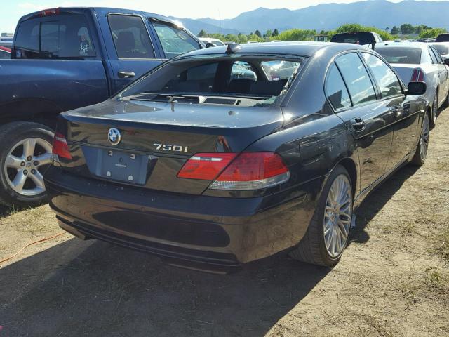 WBAHL83597DT10938 - 2007 BMW 750I BLACK photo 4