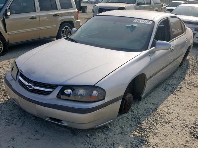 2G1WF52E449292285 - 2004 CHEVROLET IMPALA SILVER photo 2