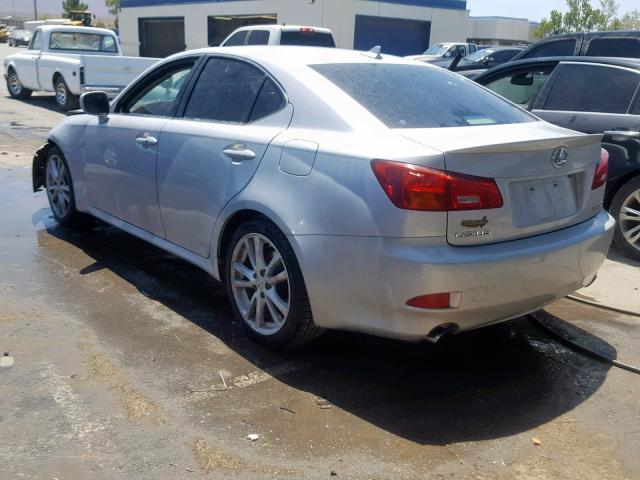 JTHBK262275044374 - 2007 LEXUS IS 250 SILVER photo 3