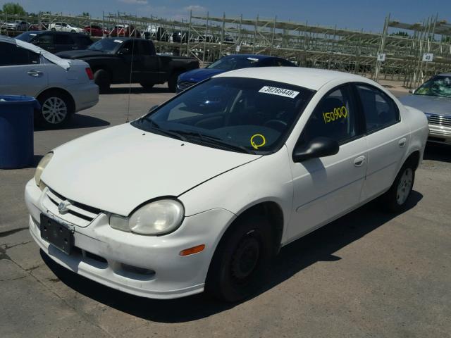 1B3ES26C22D505919 - 2002 DODGE NEON WHITE photo 2