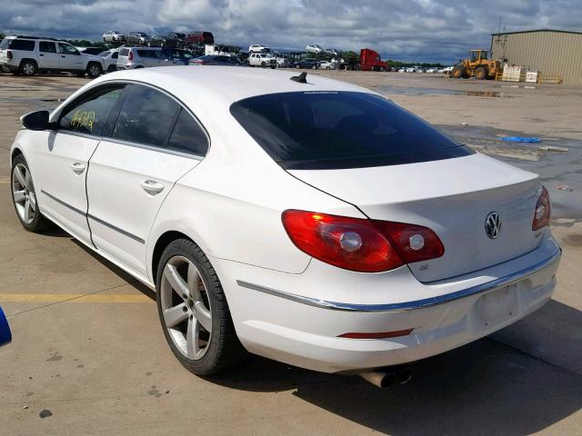 WVWHN7AN6CE505393 - 2012 VOLKSWAGEN CC LUXURY WHITE photo 3