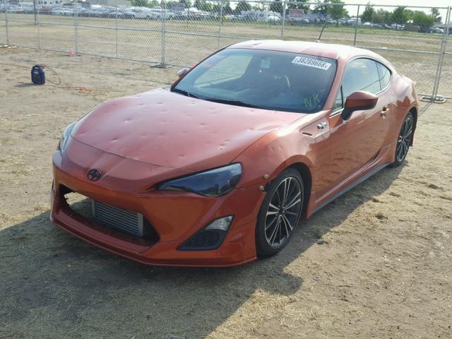 JF1ZNAA16D1704229 - 2013 TOYOTA SCION FR-S ORANGE photo 2