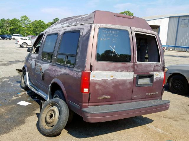 1GBDM19W3WB155047 - 1998 CHEVROLET ASTRO MAROON photo 3